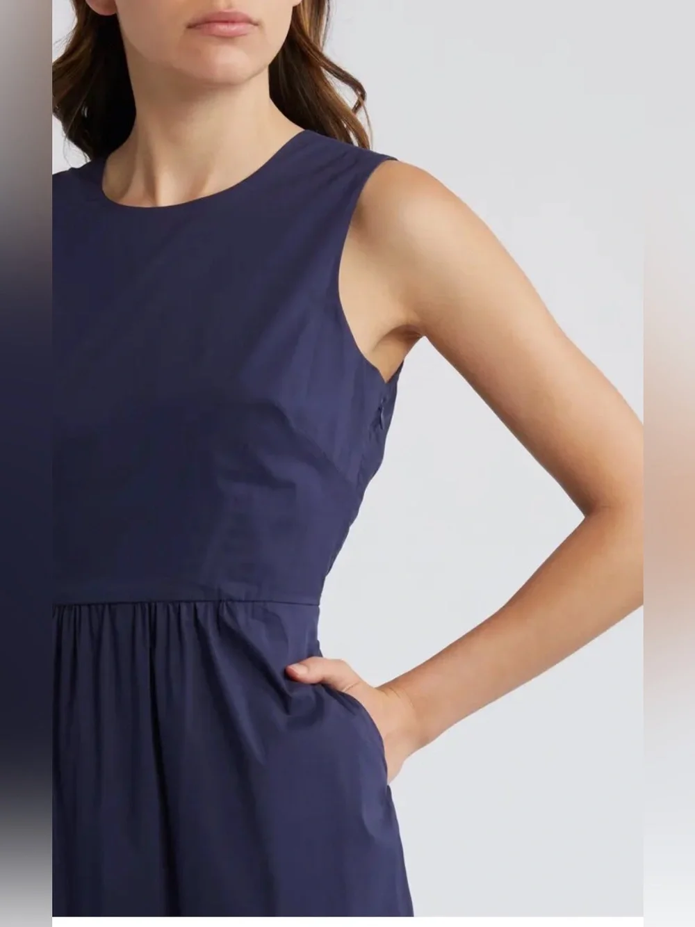 Luxely Sleeveless Navy Tiered Maxi Dress, Size 6.